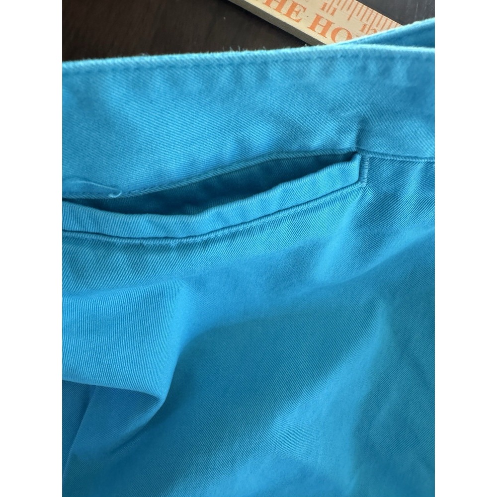 Vintage Skort Button Front Short Preppy Turquoise Blue 10 Large - Picture 8 of 8